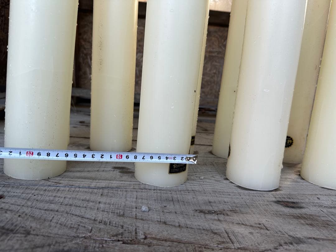 特大ローソクグローキャンドル500ジャンク扱い劣化有9本セット燃焼時間