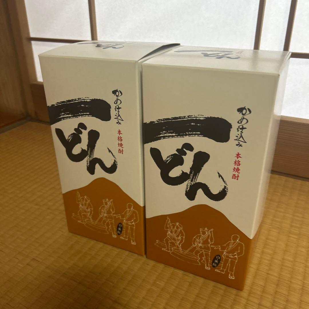 【2本セット】一どん 焼酎 箱入り　1800ml