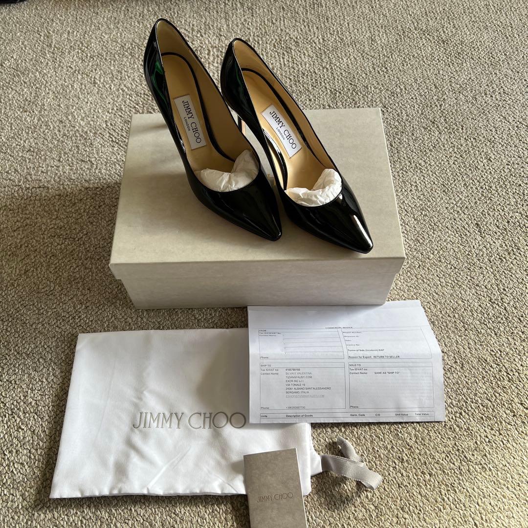 新品未使用　ジミーチュウ ROMY 85 パンプス パテント　ブラック 36