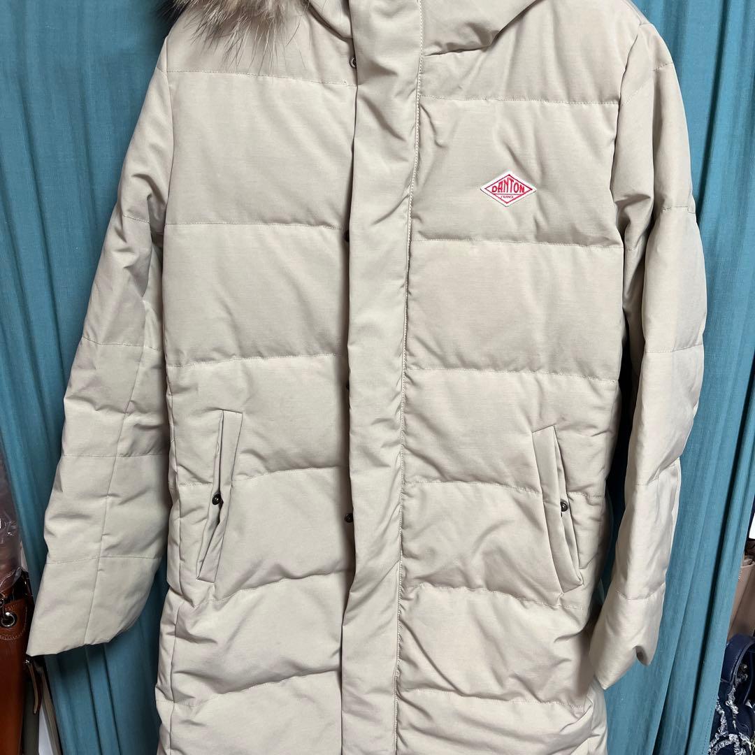 ま*め様 DANTON ベージュ ダウンジャケット