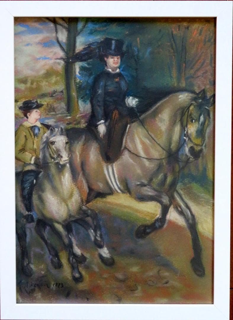 ピエール オーギュスト ルノワール ブローニュの森の乗馬道 ミクストメディア