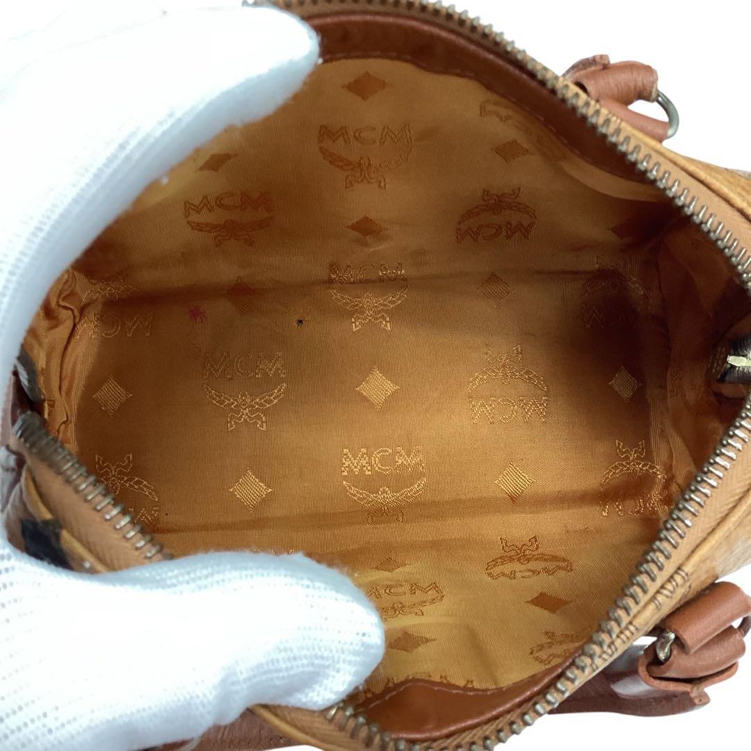 MCM】ヴィセトス柄☆ヴィンテージ☆レザー☆ミニボストンバッグ