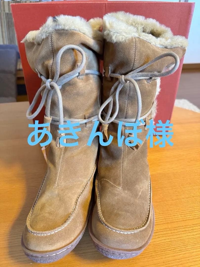新品未使用　CAMPERカンペール　ブラウン スエード ムートンブーツ　25cm