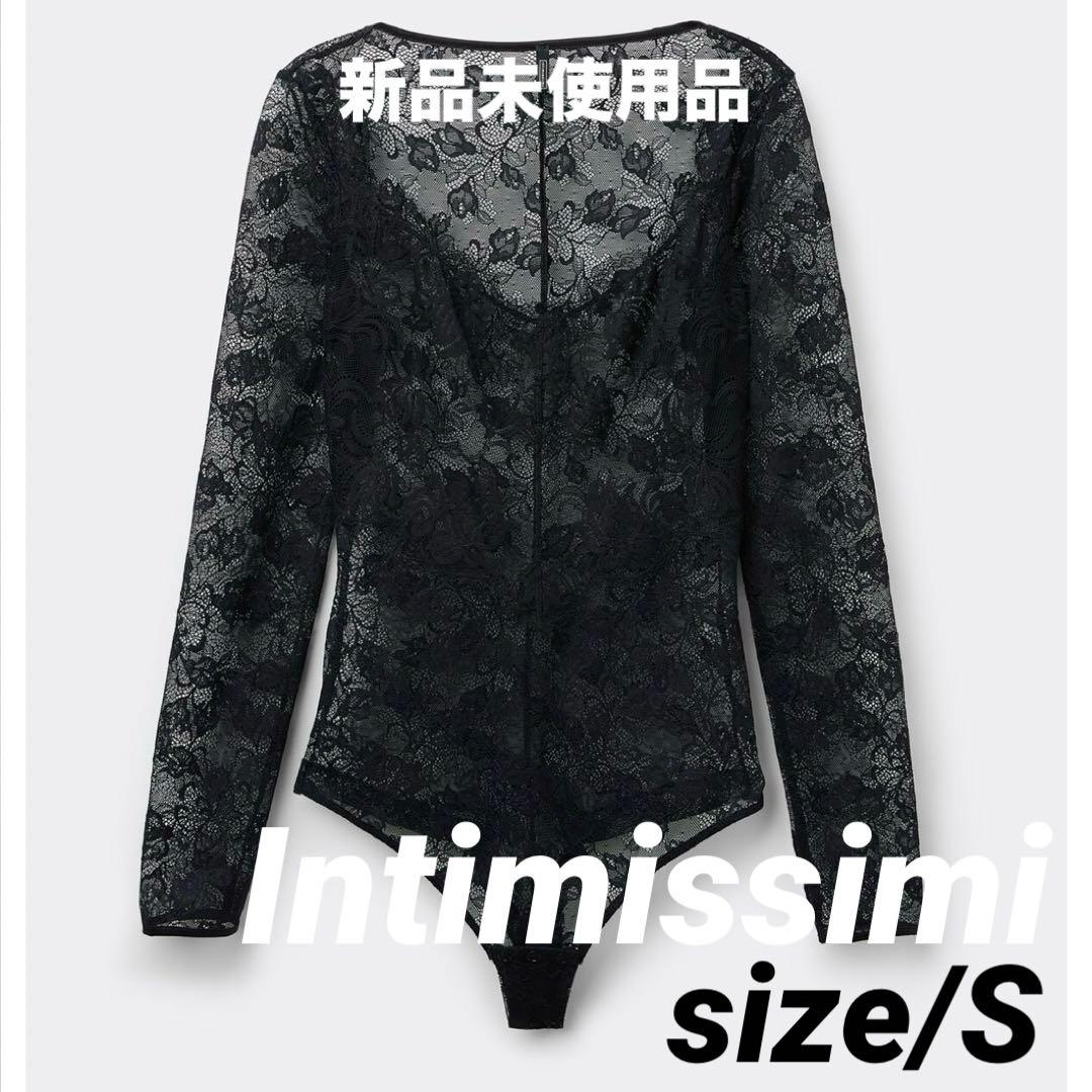 Intimissimi ブラック レース ボディスーツ ロングスリーブ sサイズ
