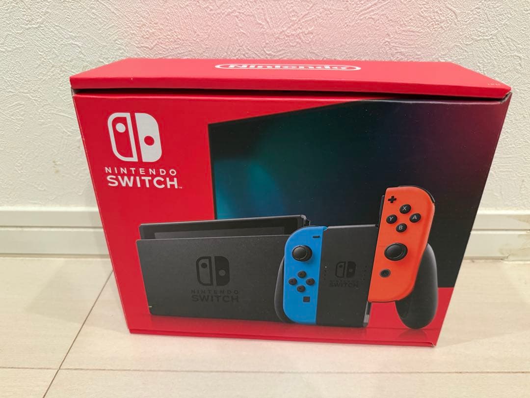 【美品】Nintendo Switch 青/赤　バッテリー強化版