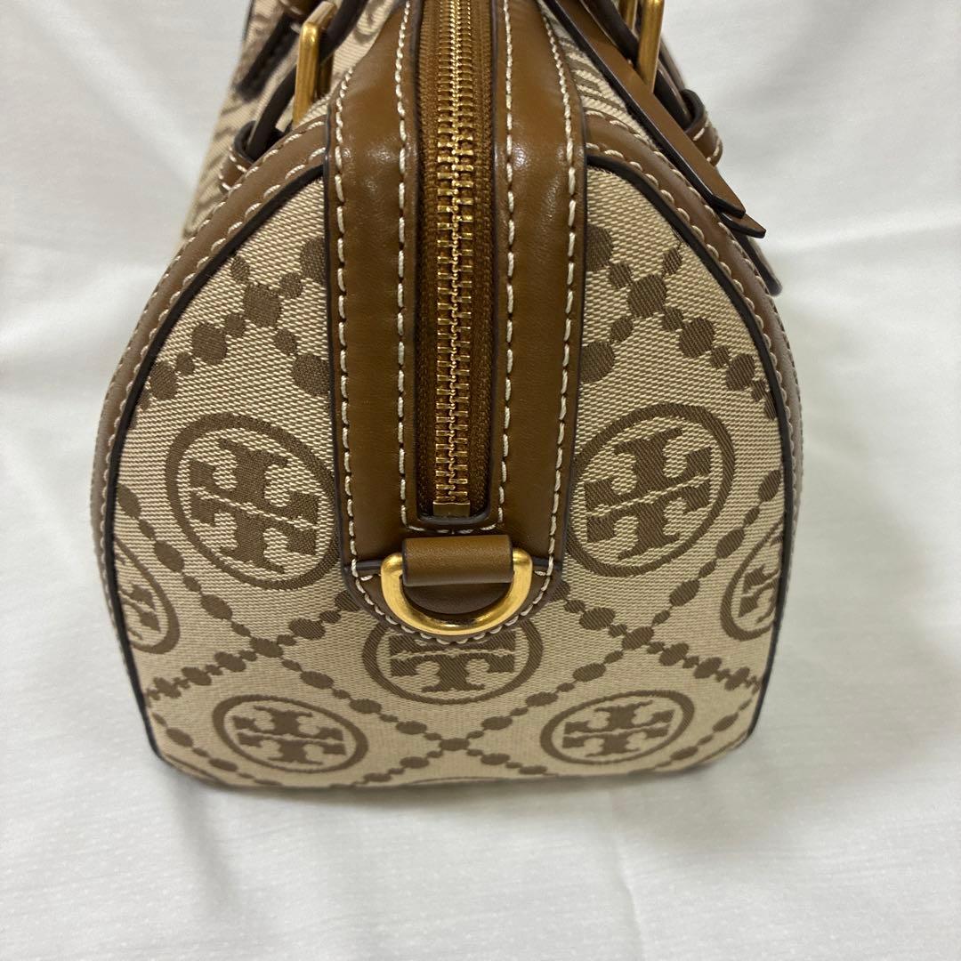 ほぼ未使用】トリーバーチ Tモノグラム ジャカードミニボストンバッグ
