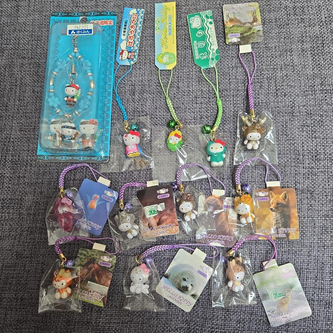ご当地キティ　根付けストラップ　北海道限定　エゾ　クリオネ　12点　ハローキティ