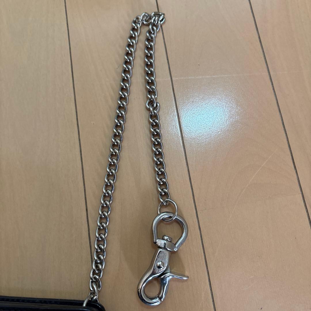 cream soda レザー ロングウォレット 長財布 ドクロ チェーン付き