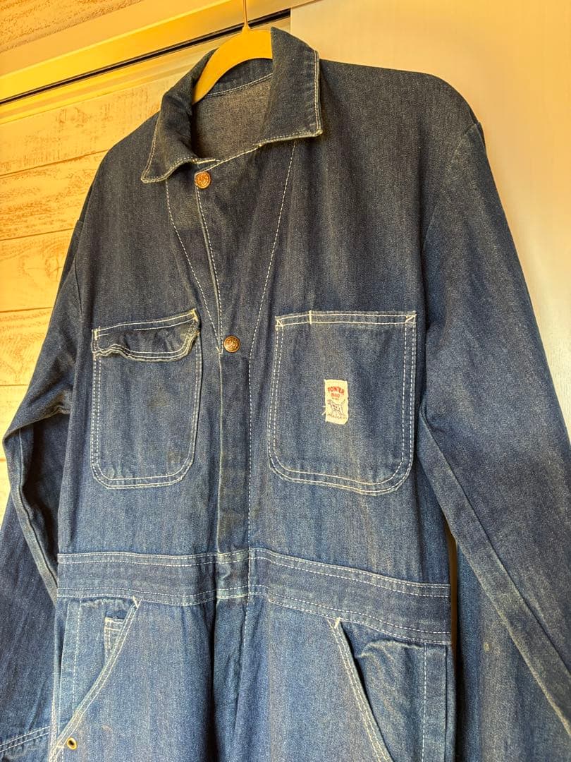 POINTER BRAND 濃紺 デニム オーバーオール つなぎ 80〜90s - メルカリ