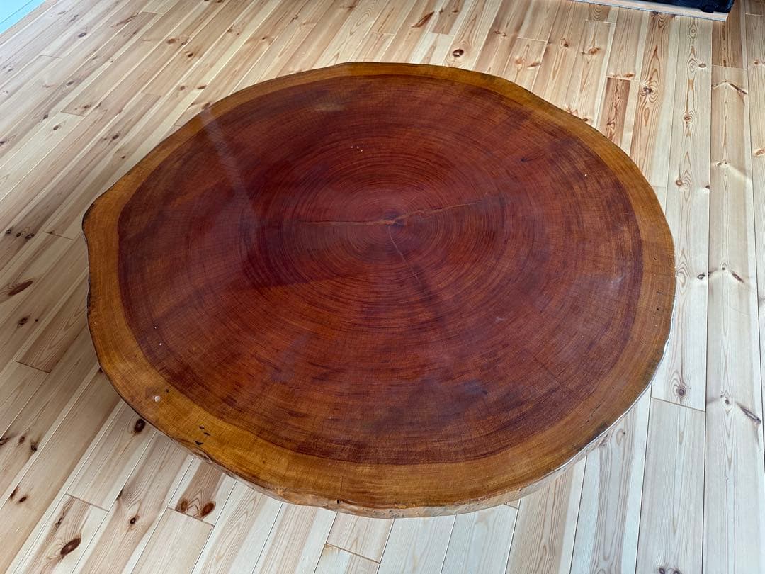 ブビンガ　輪切り　一枚板テーブル