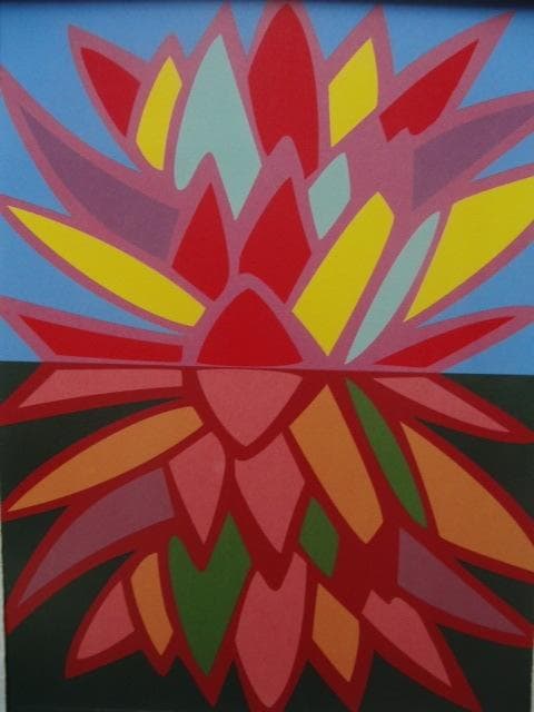 西村達也【大賀蓮】希少画集画、状態良好、新品高級額装付