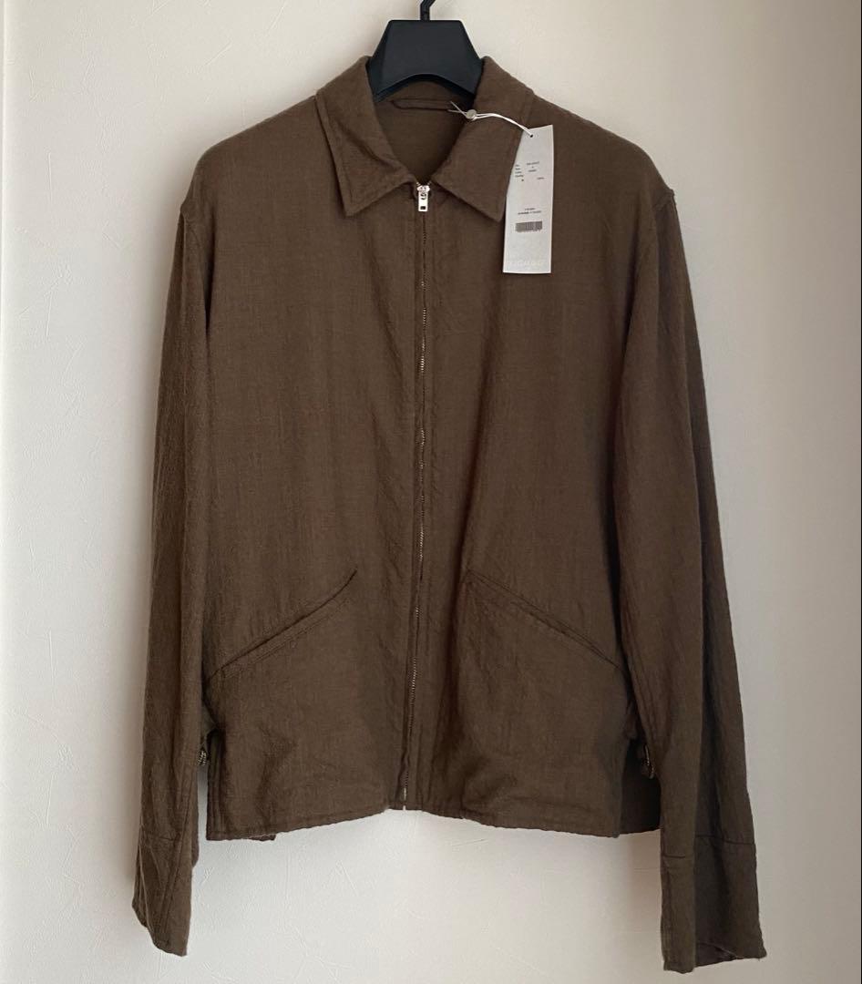 COMOLI KHAKI縮絨ウールジップショートジャケット（khaki）サイズ3