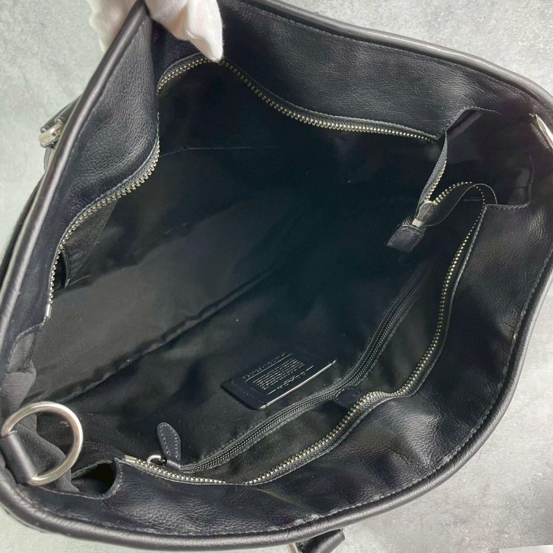 極美品 コーチ メトロポリタン 2way トートバッグ ビジネス レザー 黒