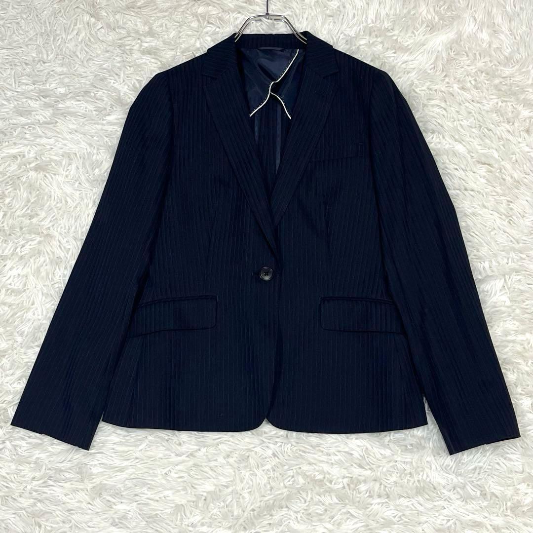 美品✨nline 佐々木希 セットアップパンツスーツ ネイビーストライプ