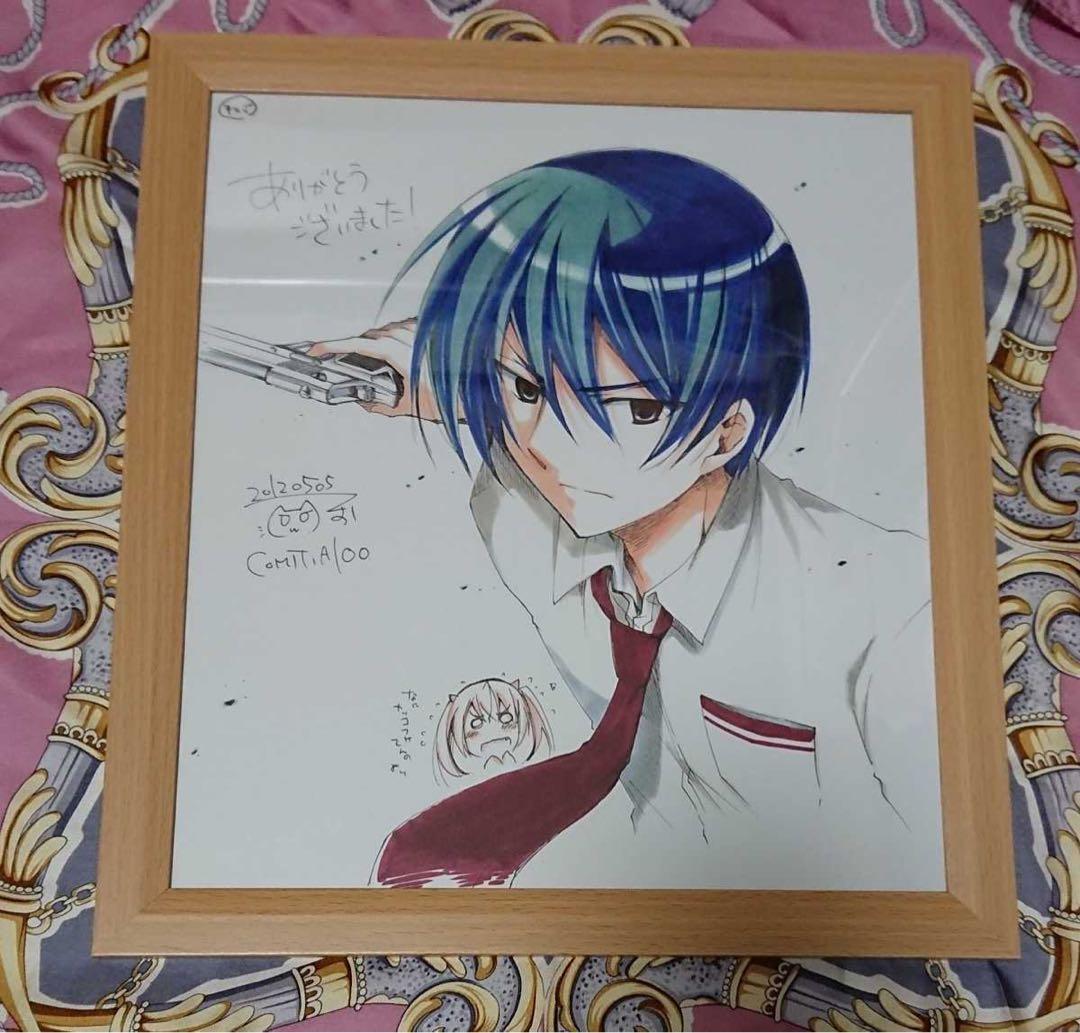 直筆サイン色紙　緋弾のアリア 直筆イラスト　キンジ　こよかよしの アニメ 2026年最新】緋弾のアリア サインの人気アイテム - メルカリ