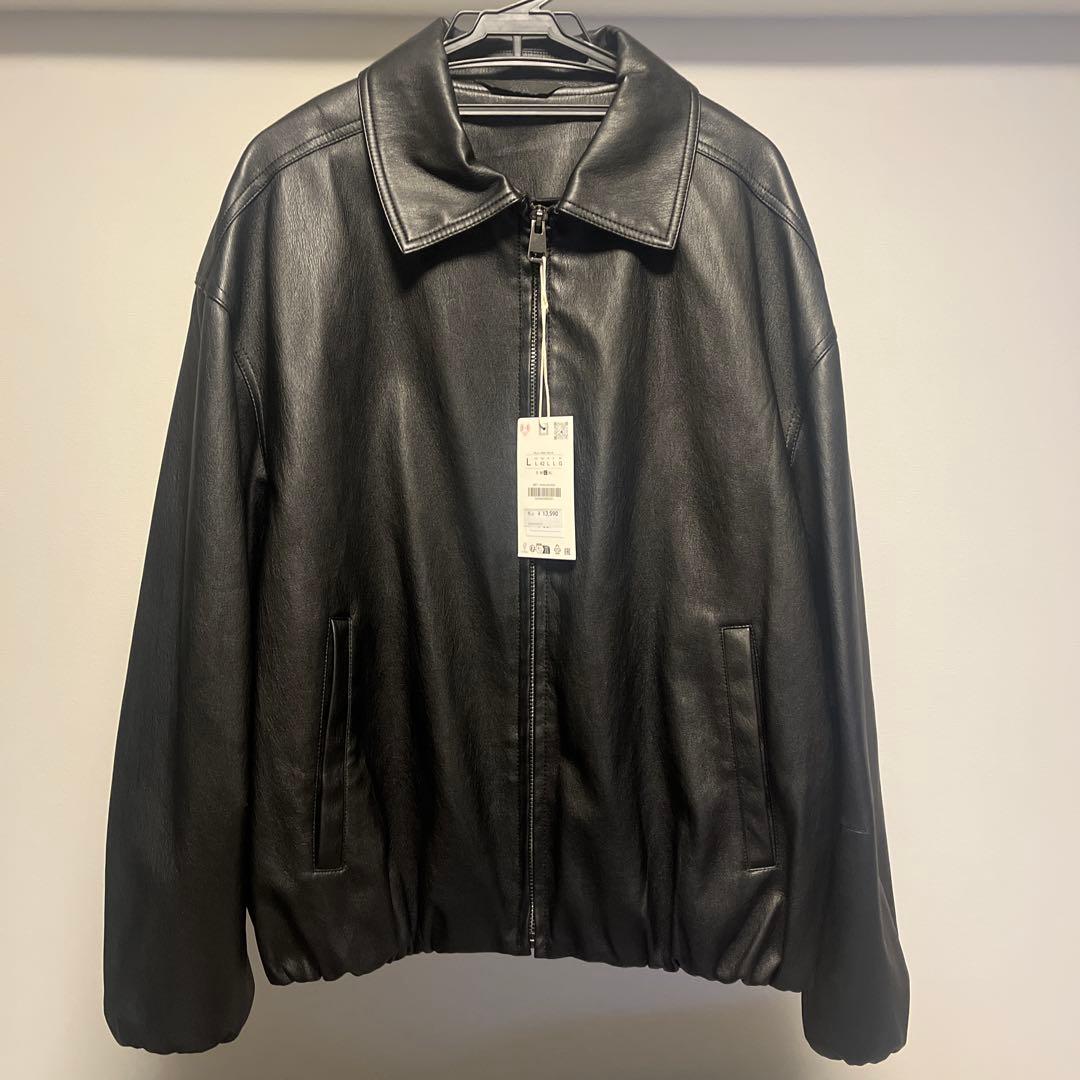 未使用 ZARA ブラックレザージャケット