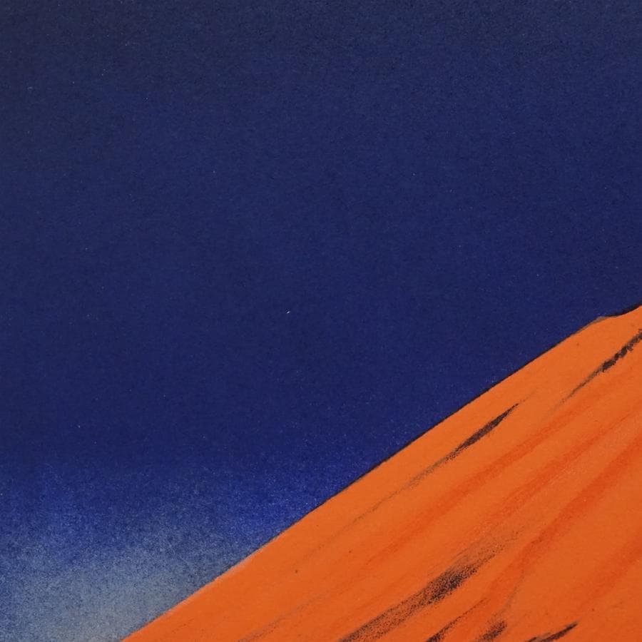 国分克『朱富士』7/200 リトグラフ 絵画 美術 芸術 額装 美術品