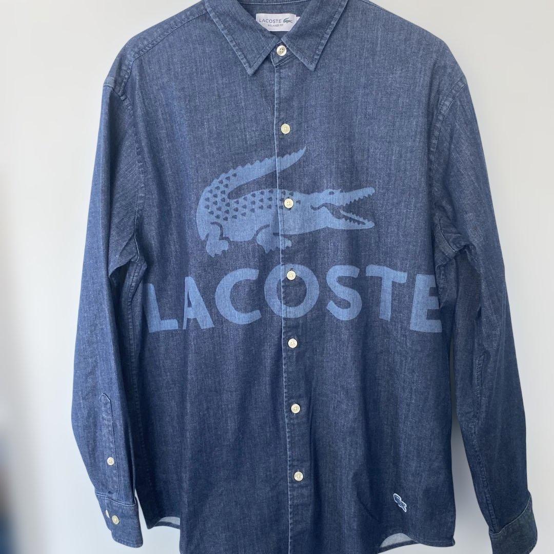 LACOSTE ラコステ ダークブルー デニム シャツ 長袖