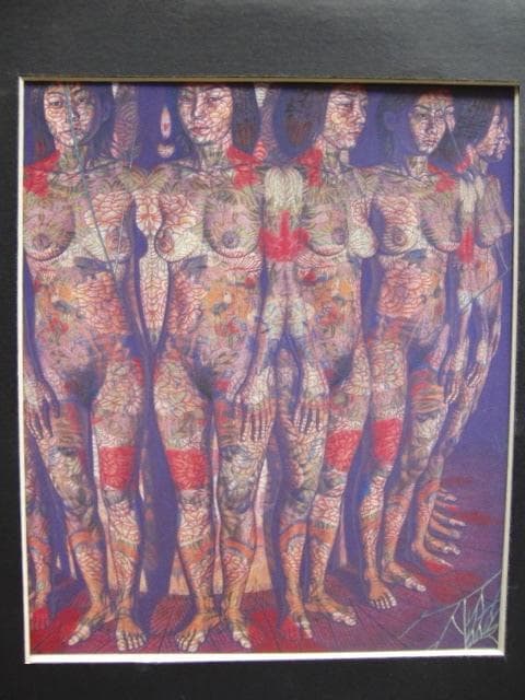 稲垣孝二、【東】、希少な画集画、新品高級額 額装付、状態良好