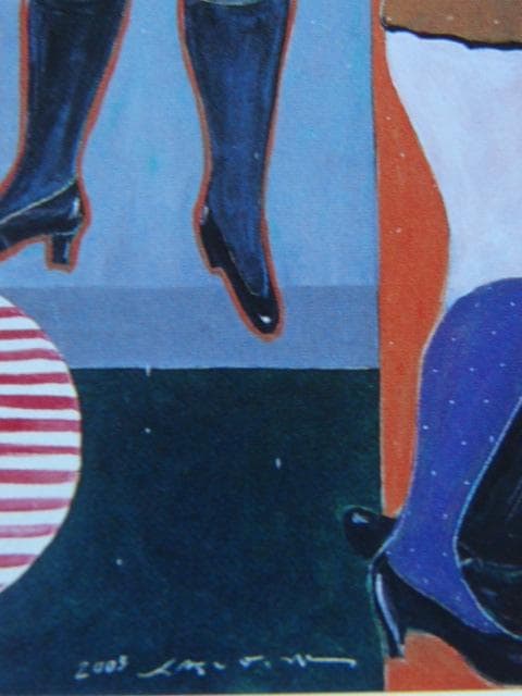 森田康雄、【M氏の誘惑】、希少な画集画、新品高級額・額装付