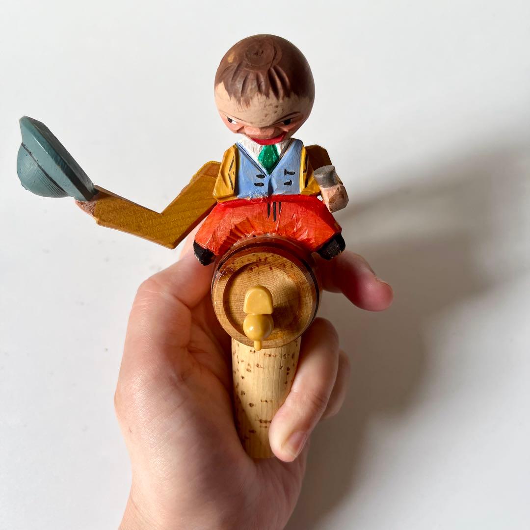 イタリア ANRI アンリ社 ボトルストッパー からくり人形 ヴィンテージ