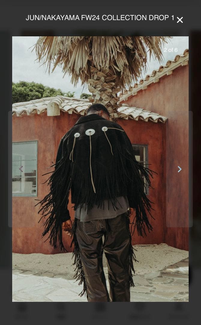 C*m様 未使用最終価格定価17万JUN NAKAYAMA フリンジライダースN