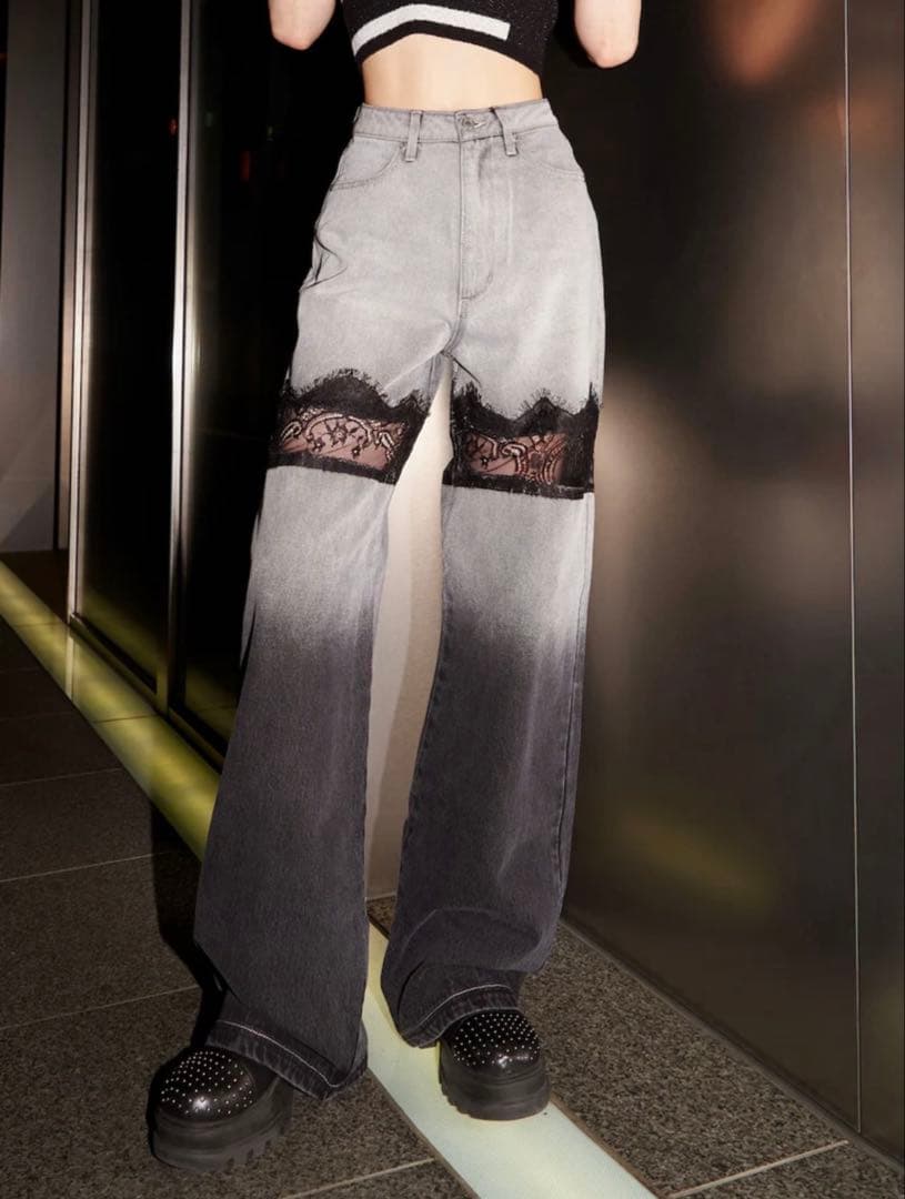 Darich スカラップレースデニムロングパンツ M スカラップレースデニムロングパンツ – Darich (ダーリッチ)