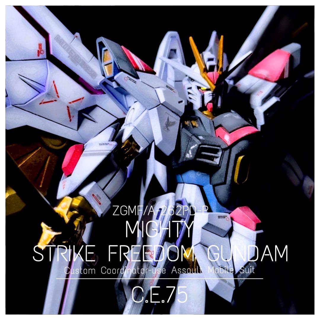 HG マイティーストライクフリーダムガンダム グラデーション塗装 塗装済み完成品