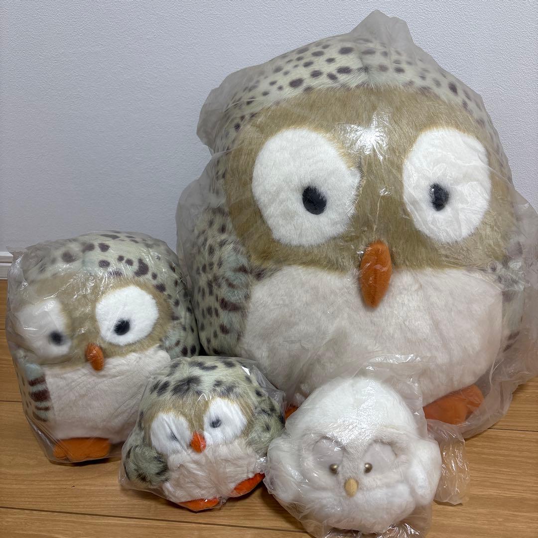 HIROKUN HOUSE ヒロクンハウス ぬいぐるみ ふくろう　4匹セット ヒロクンハウス HIROKUN HOUSE ふくろう ぬいぐるみ 中古品 4こ - メルカリ