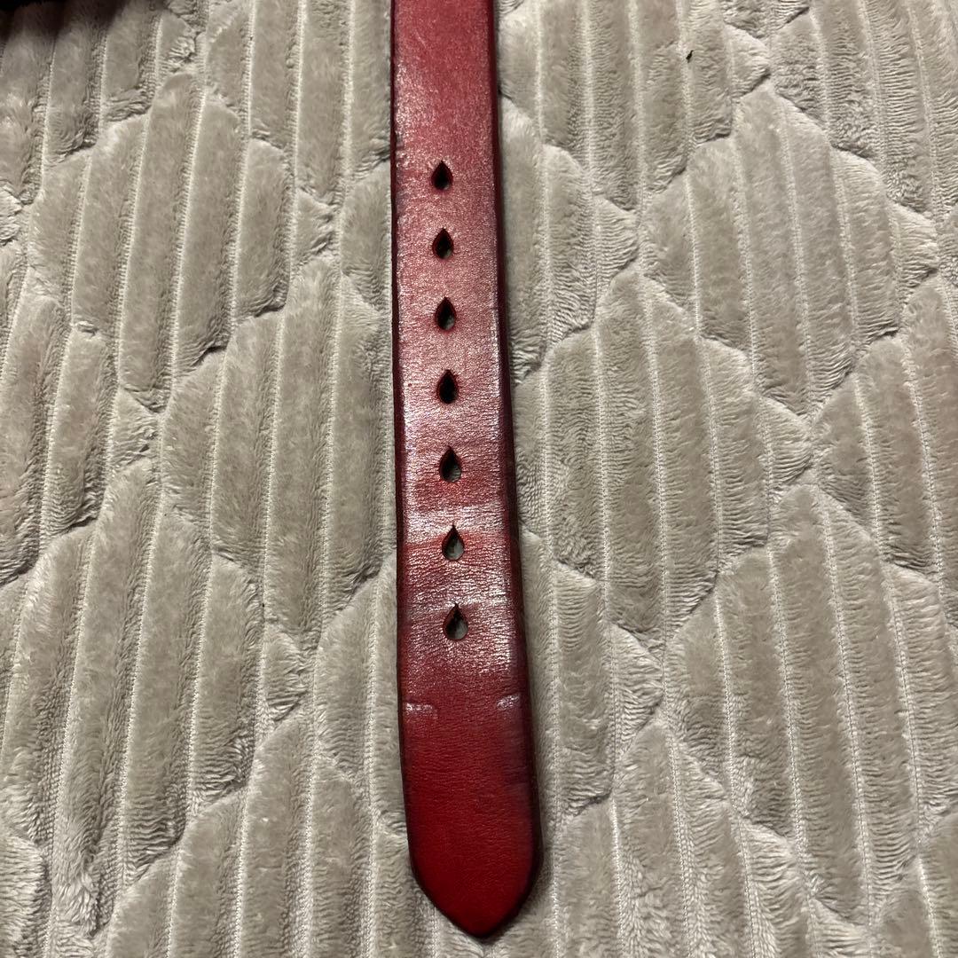 Vintage Works レザーベルト 赤 日本製 希少カラー - メルカリ