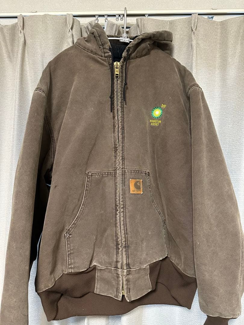 Carhartt カーハート アクティブジャケット XL ダック地 フェード カーハート アクティブジャケット ダック地 ボロ フェード XL ブラウン