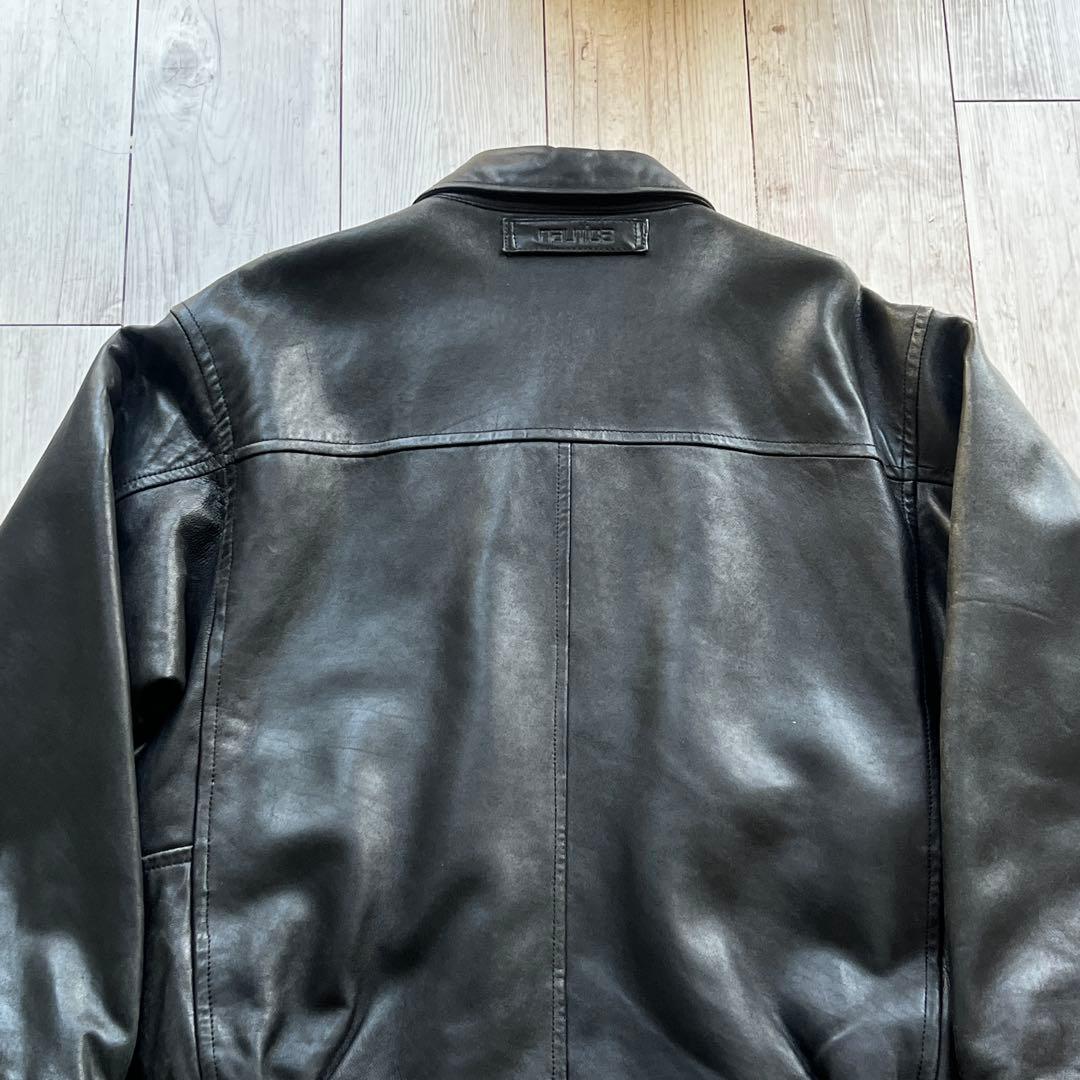 80s- NAUTICA A2 レザージャケット XL 短丈 海外ストリート - メルカリ