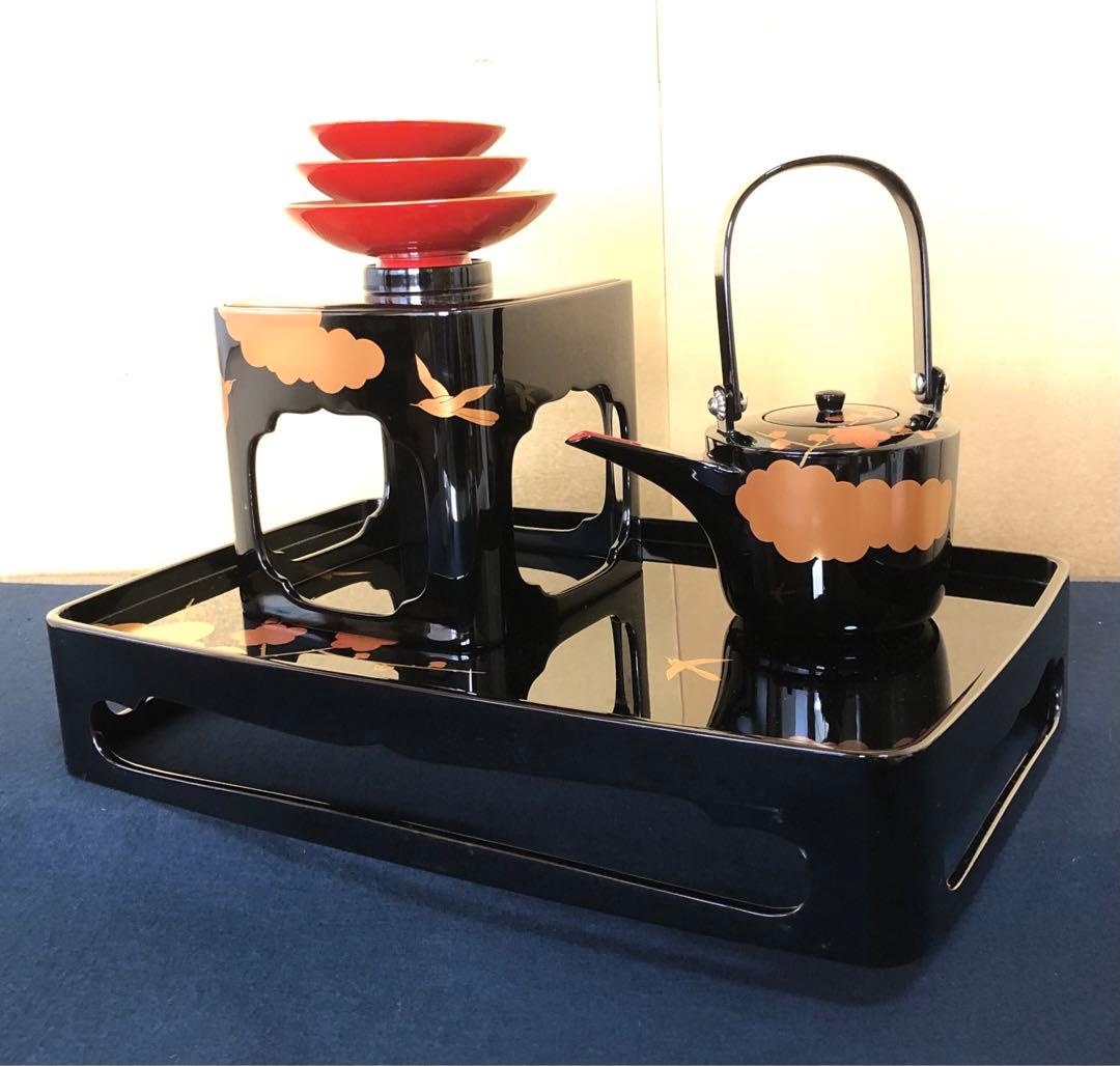 割引❗️《レ》輪島塗 蒔絵付 屠蘇器 漆光堂造 木製漆器 共箱 251110う5