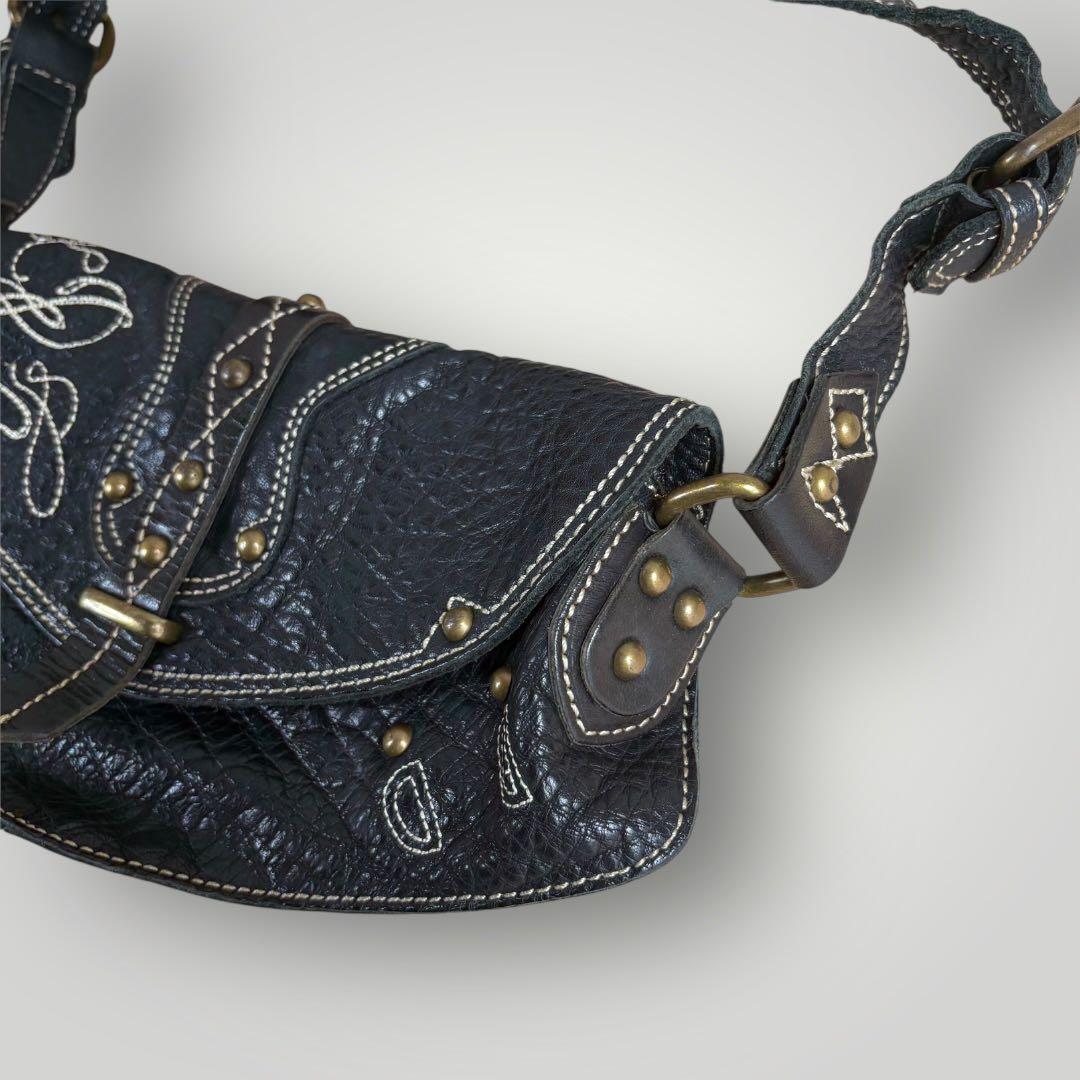 Archive Y2k Diesel Studs Flap Bag Black - メルカリ