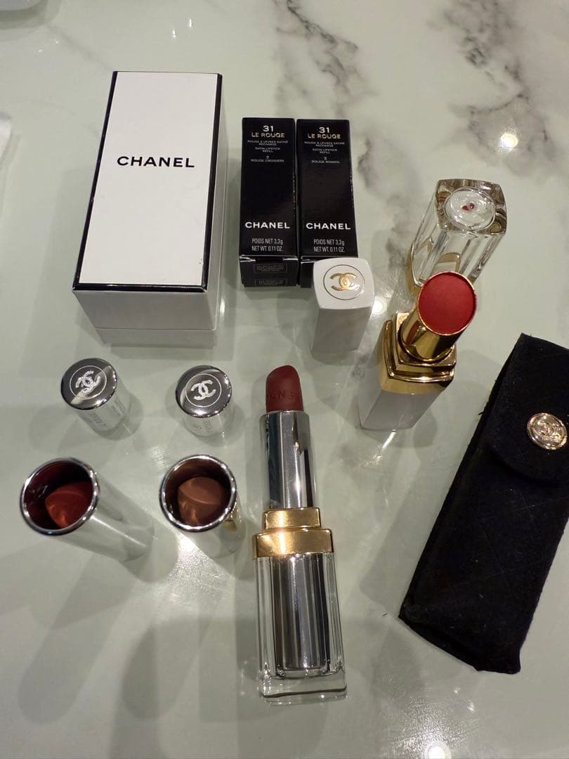 CHANEL 口紅 4本セット 赤色 専用ケース付き