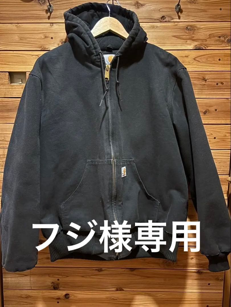 Carhartt アクティブジャケットM ブラック USA製 POST JUNK / 00's CARHARTT USA製 ブラック コットンダック アクティブ