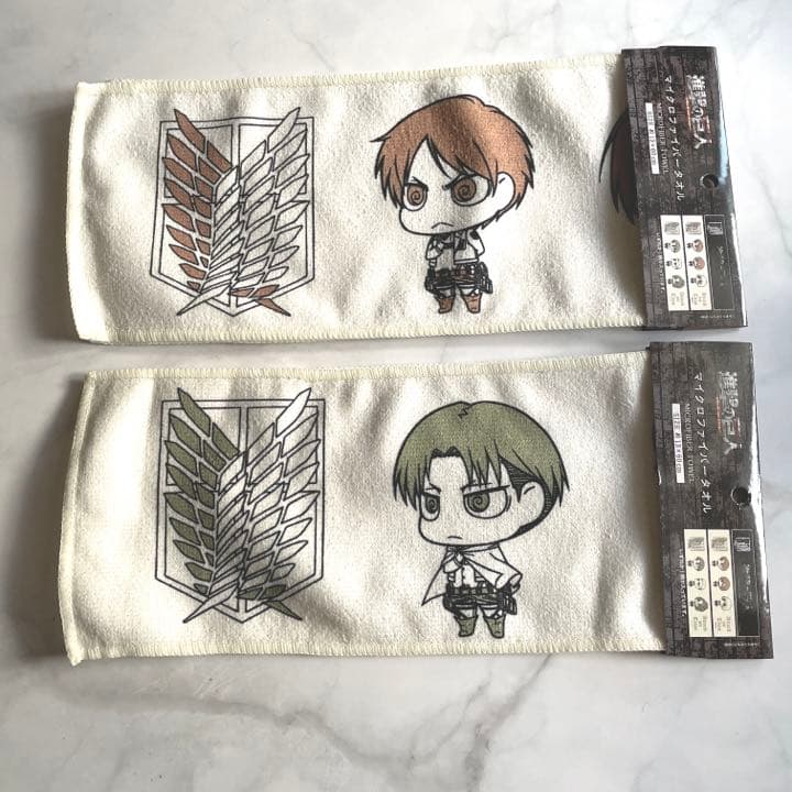 進撃の巨人 マイクロファイバータオル 2種セット - メルカリ
