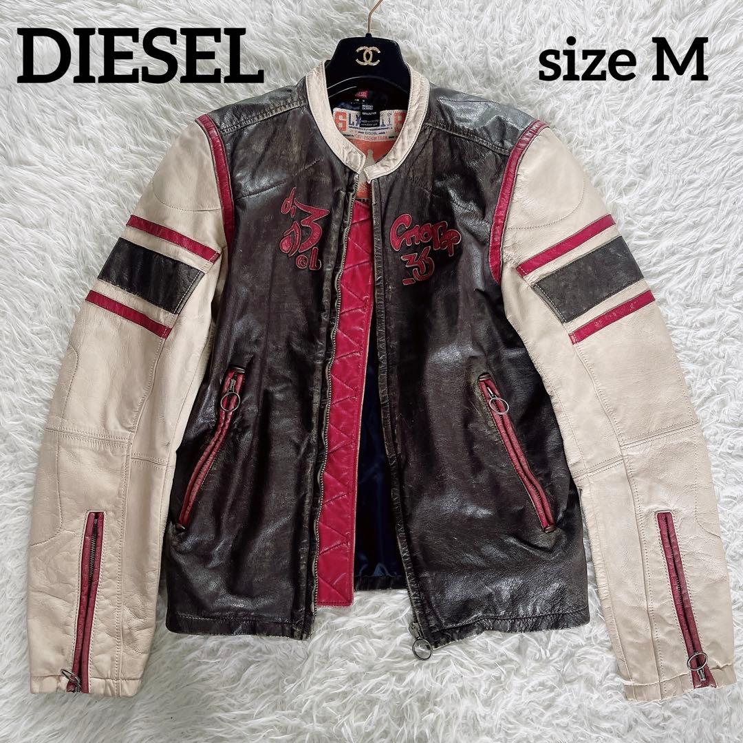 【DIESEL】90s レーシングジャケット シングルライダース Mサイズ
