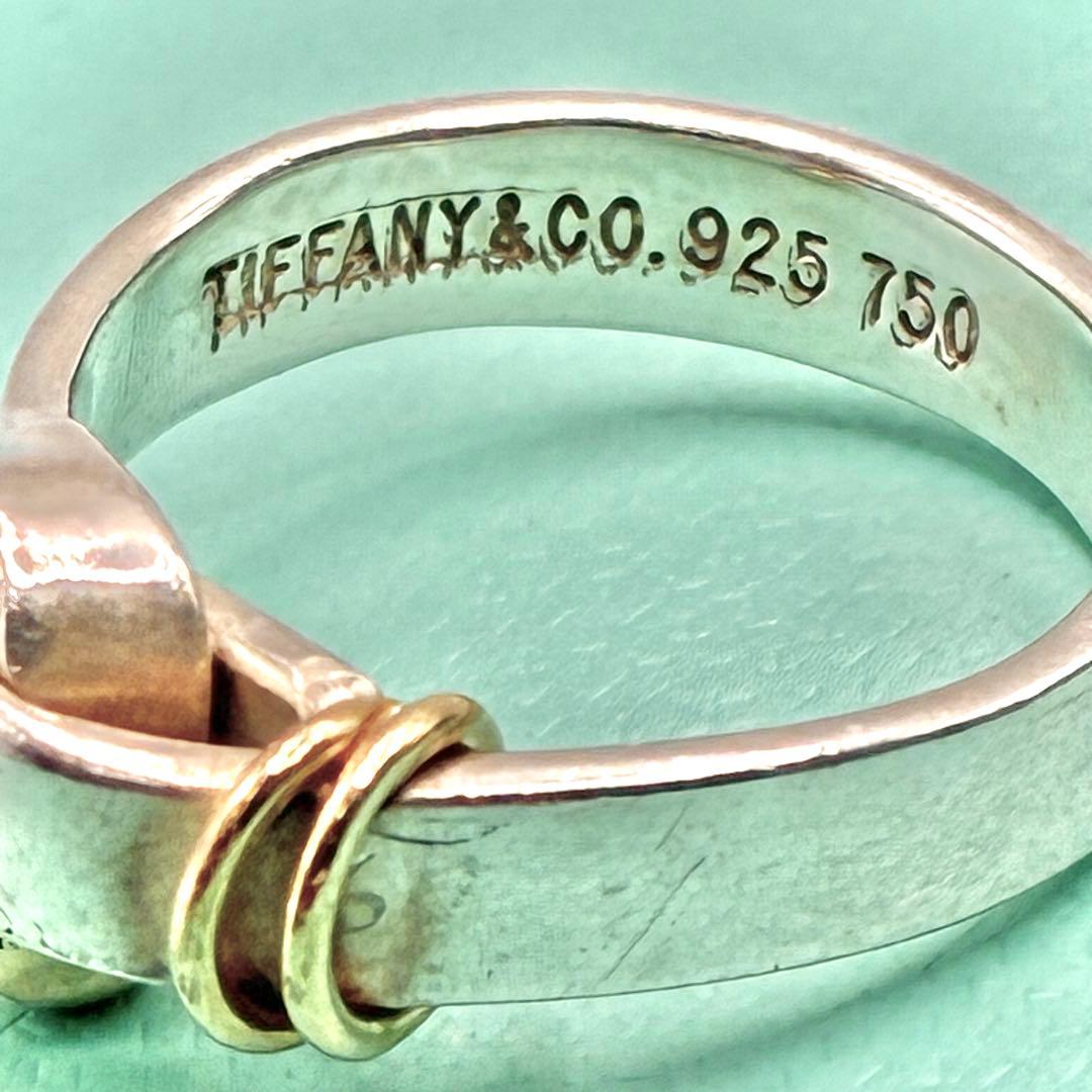 オールドティファニー 11号 フック＆アイ ラブノット リング 925×750