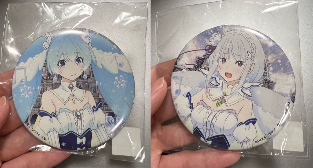 初音ミク 雪ミク miku リゼロ エミリア 缶バッジ 2個セット CAN BADGE COLLECTION SNOW MIKU2024｜発売日：2024年2月12日