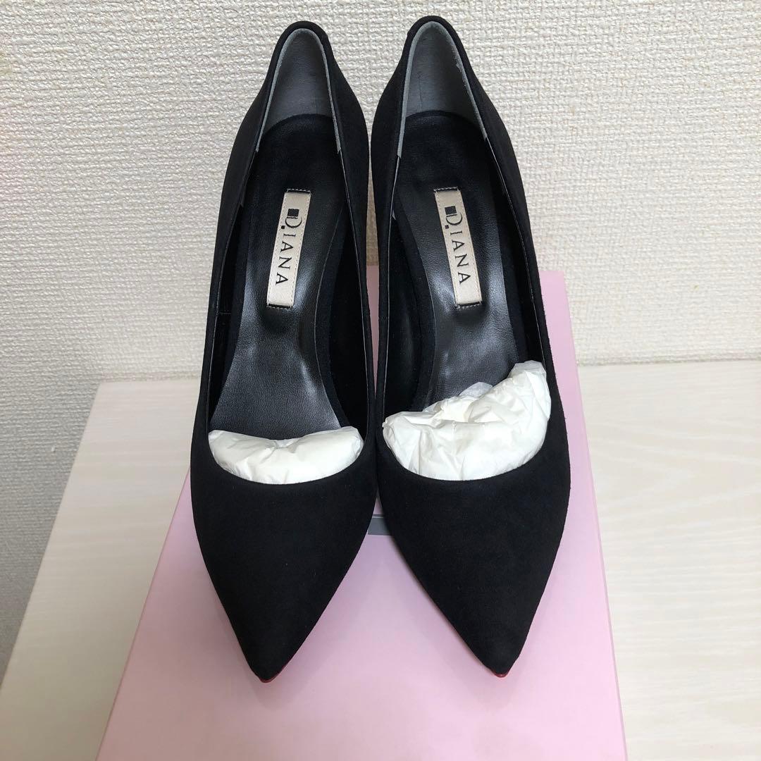 なつ【新品未使用】DIANAブラック スエード レッドソール　23、5cm