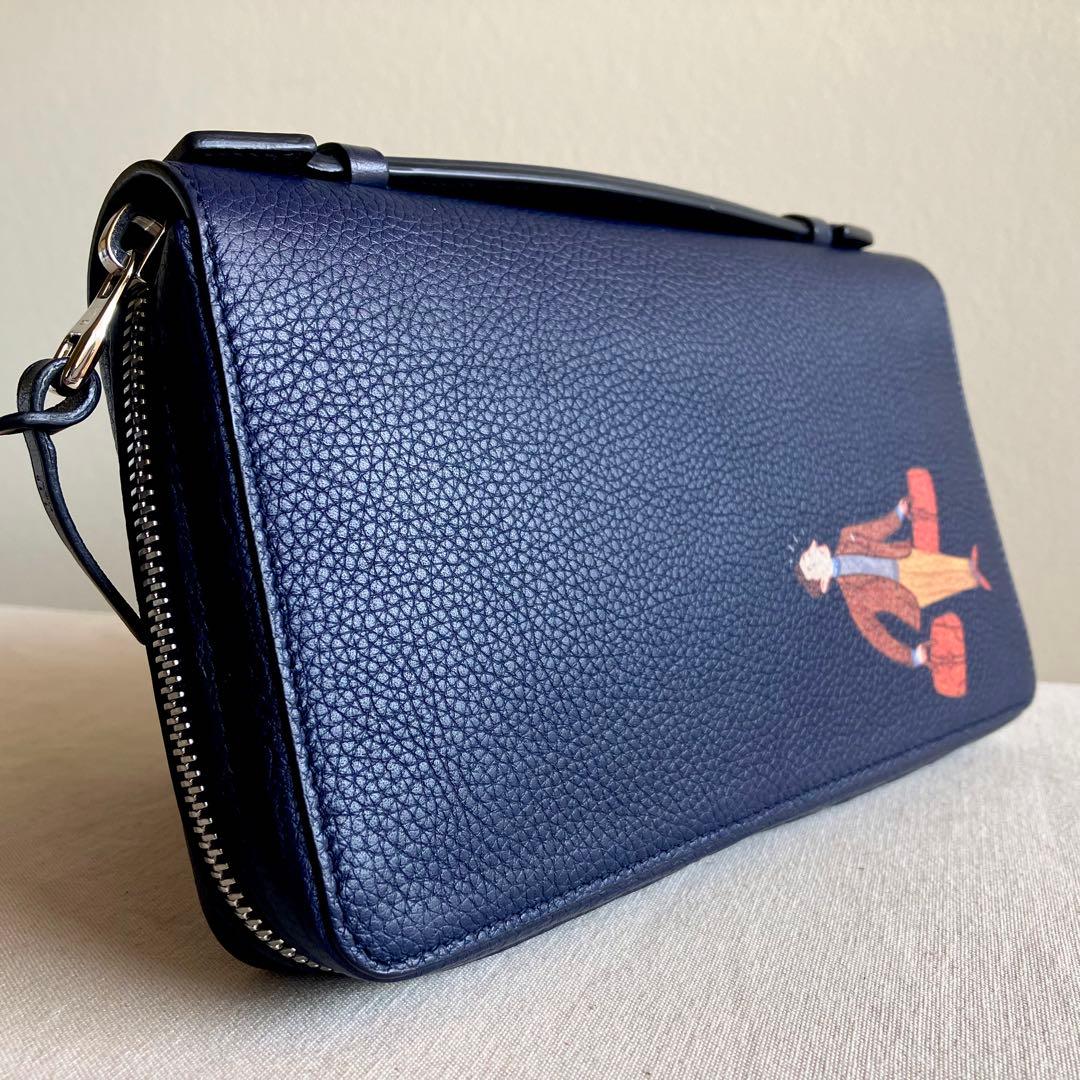 dunhill ダンヒル ボストンブルドッグ オーガナイザー 財布 紺色