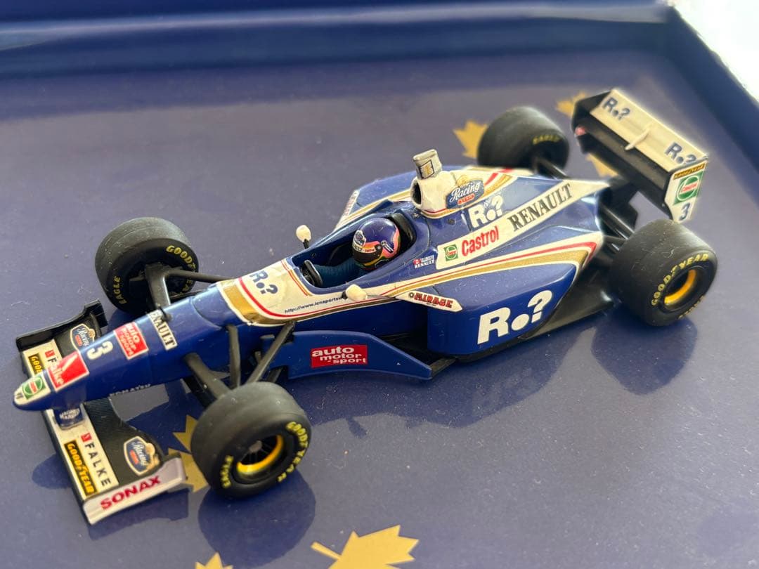 直筆サイン入り 1997 J.ビルヌーブ ウィリアムズ FW19 ミニチャンプス