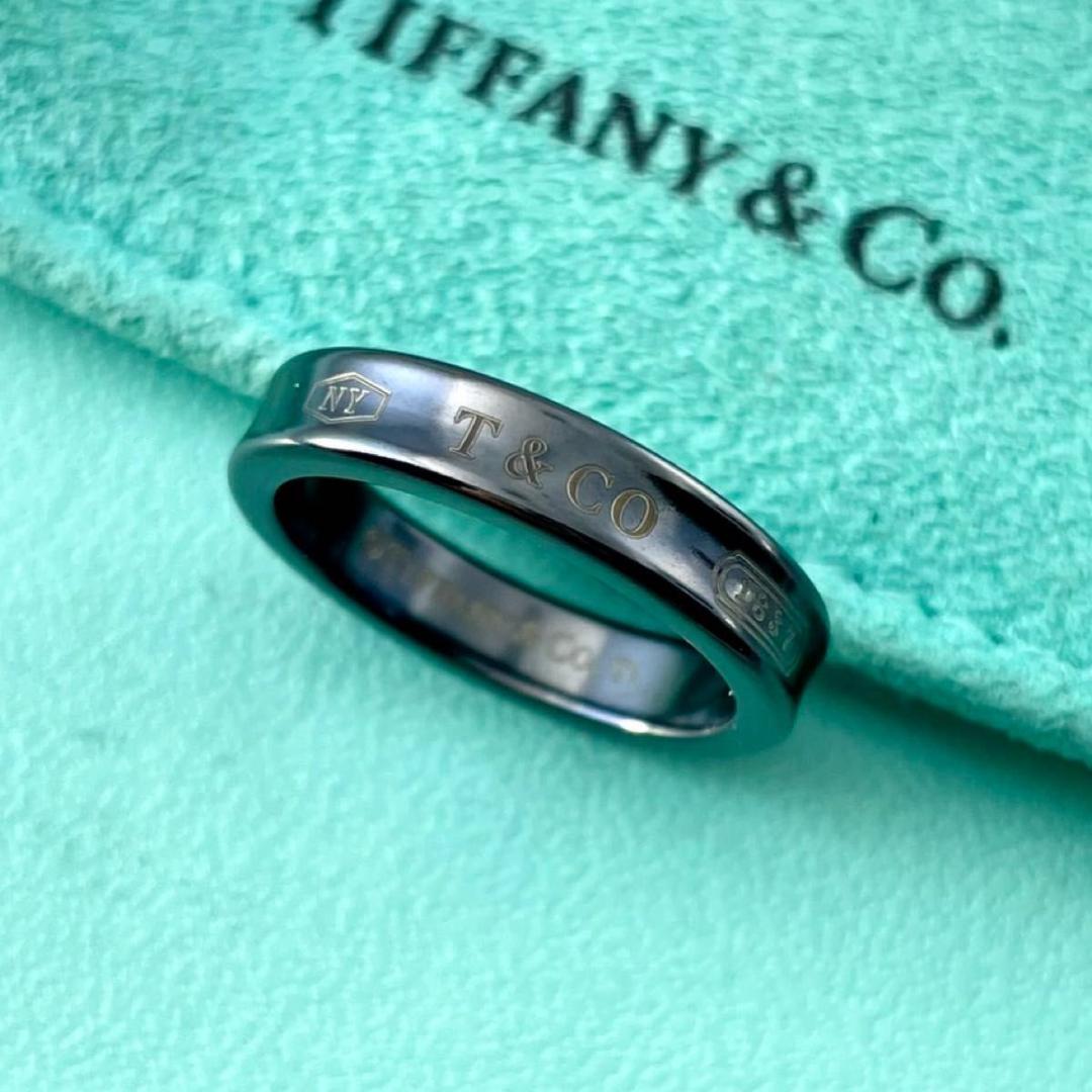 ティファニー 11.5号 1837 ナロー リング ブラック チタン P88fe ティファニー 11.5号 1837 ナロー リング ブラック チタン P88fe