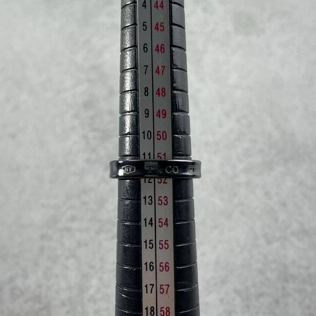 ティファニー 11.5号 1837 ナロー リング ブラック チタン P88fe