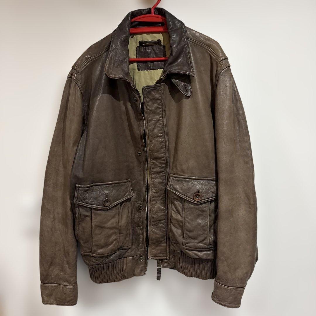 十*一様 Timberland ブラウンレザージャケット