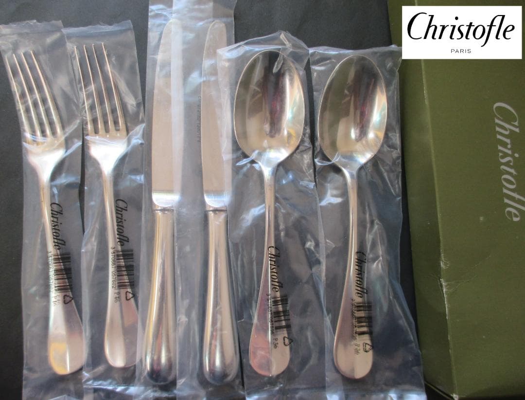 未開封極美品☆仏蘭西 高級銀器クリストフル　カトラリー６本ステンレス　フィデリオ