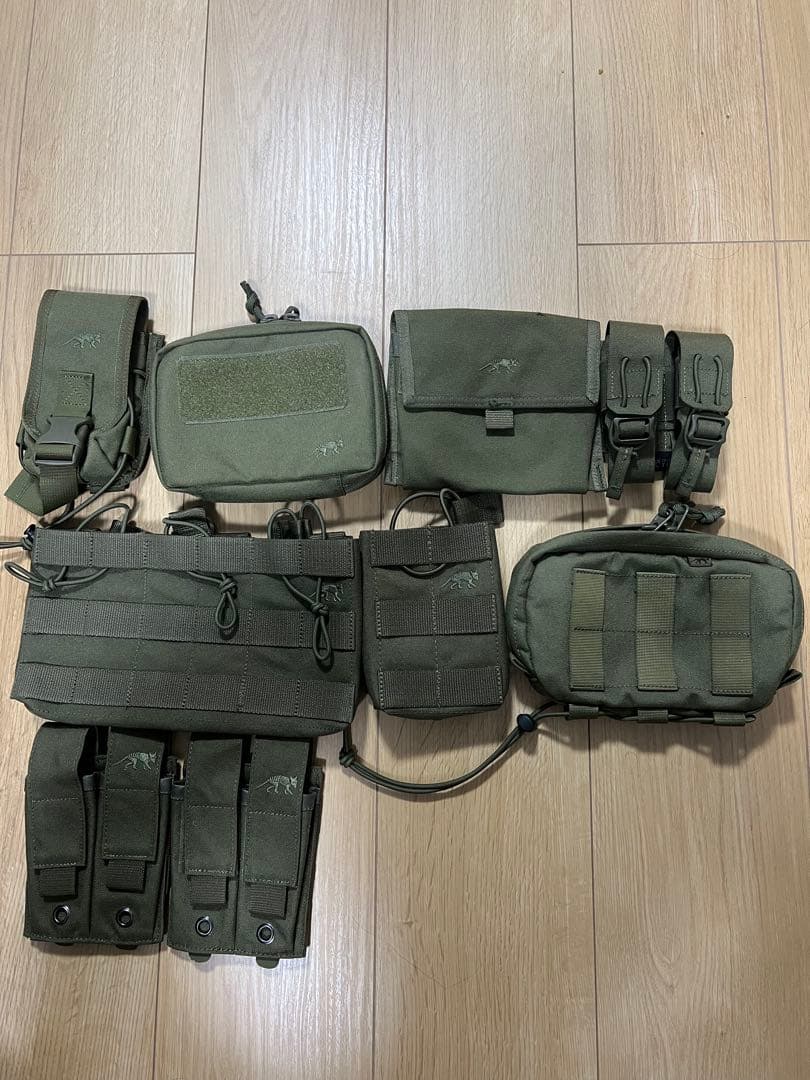 laplas　サバゲー用ポーチセット 9点 オリーブドラブ