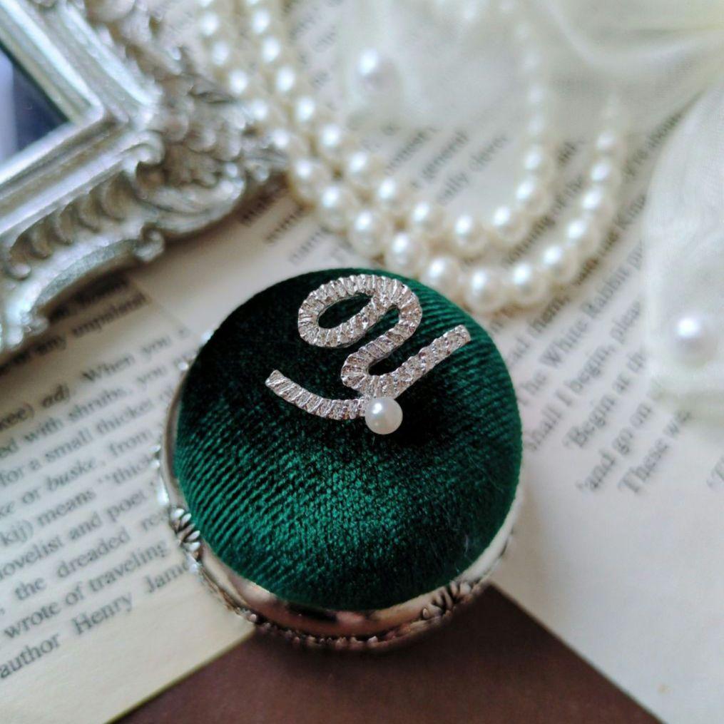 田崎真珠 タサキ あこや真珠 Y タックピン 本パール イニシャル