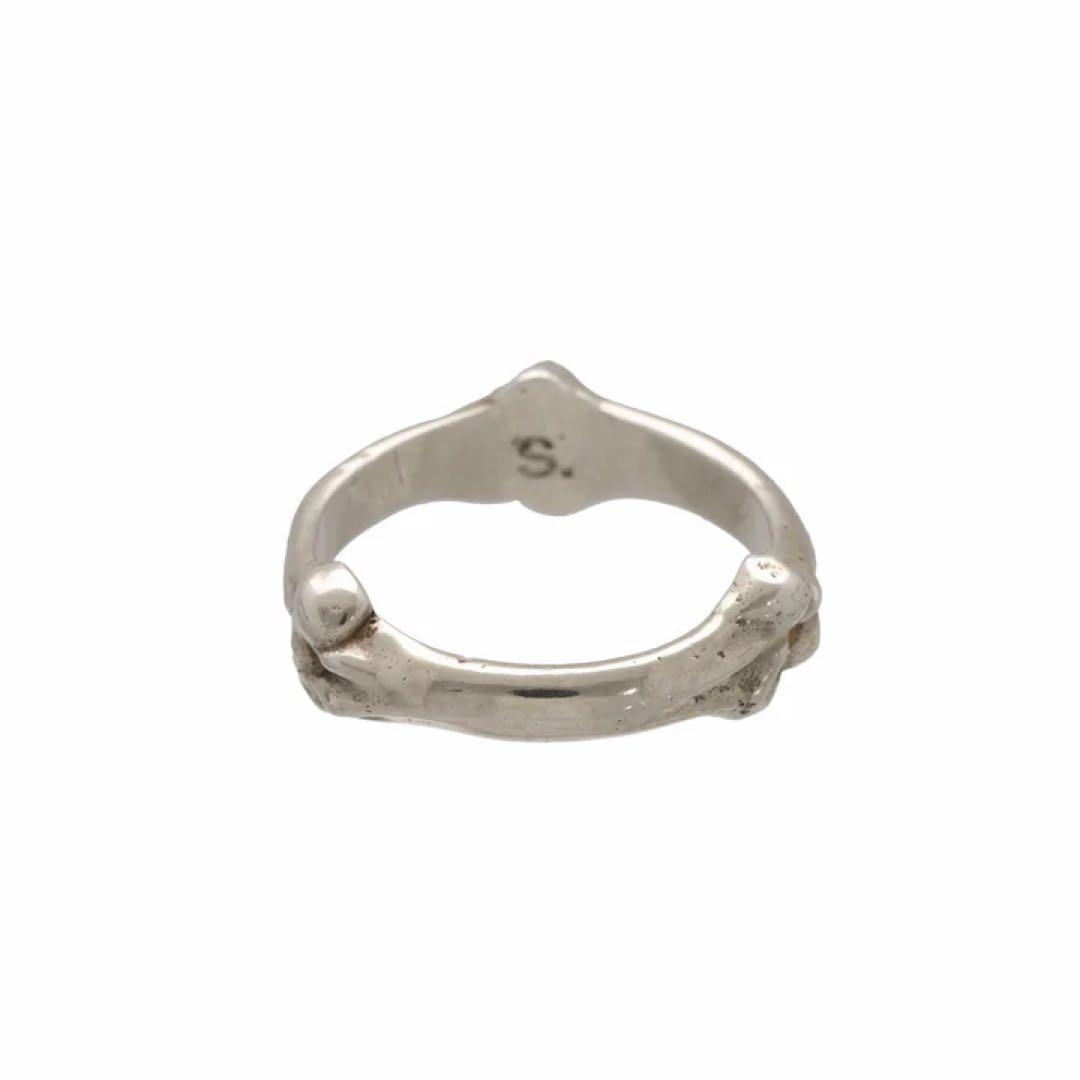 アクセサリー bone shaped band ring.